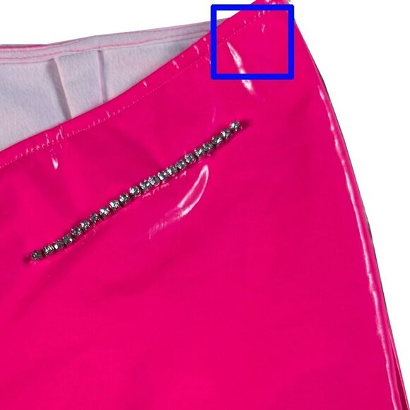 Pretty Little Thing Pink Cowgirl Size S‎ Sexy Bling Latex Party Rave Costume - Picture 10 of 16